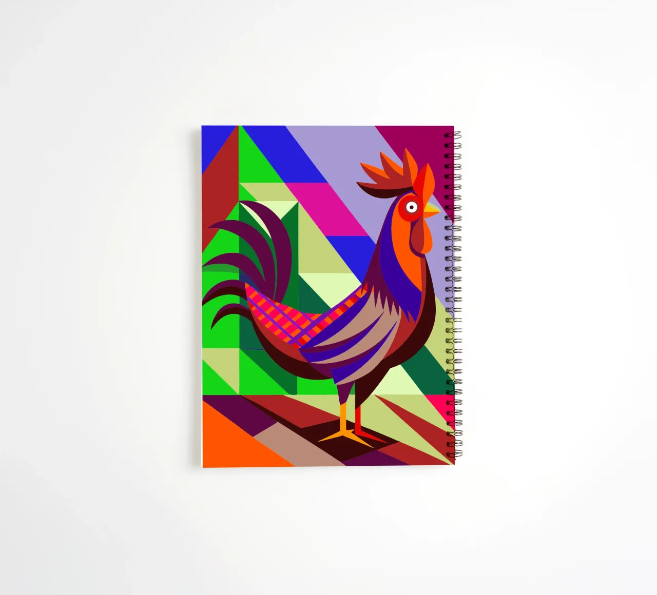 chicken vector art drawing spiral notebook by alghonee