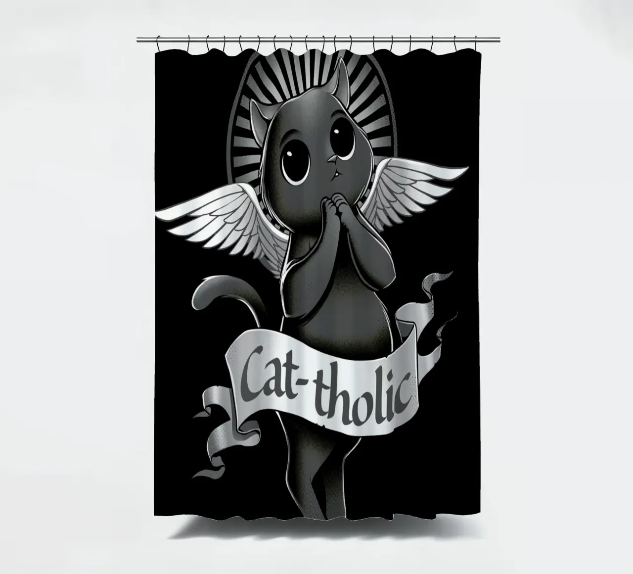 Forbidden Science For Cats shower curtain by Tobe Fonseca