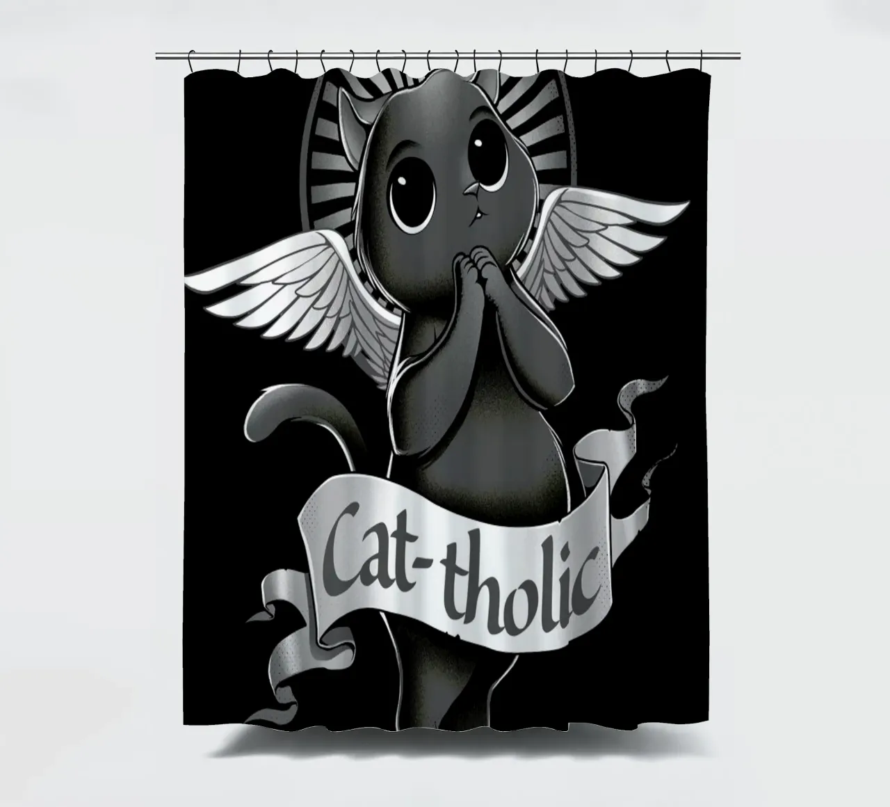 Forbidden Science For Cats shower curtain by Tobe Fonseca