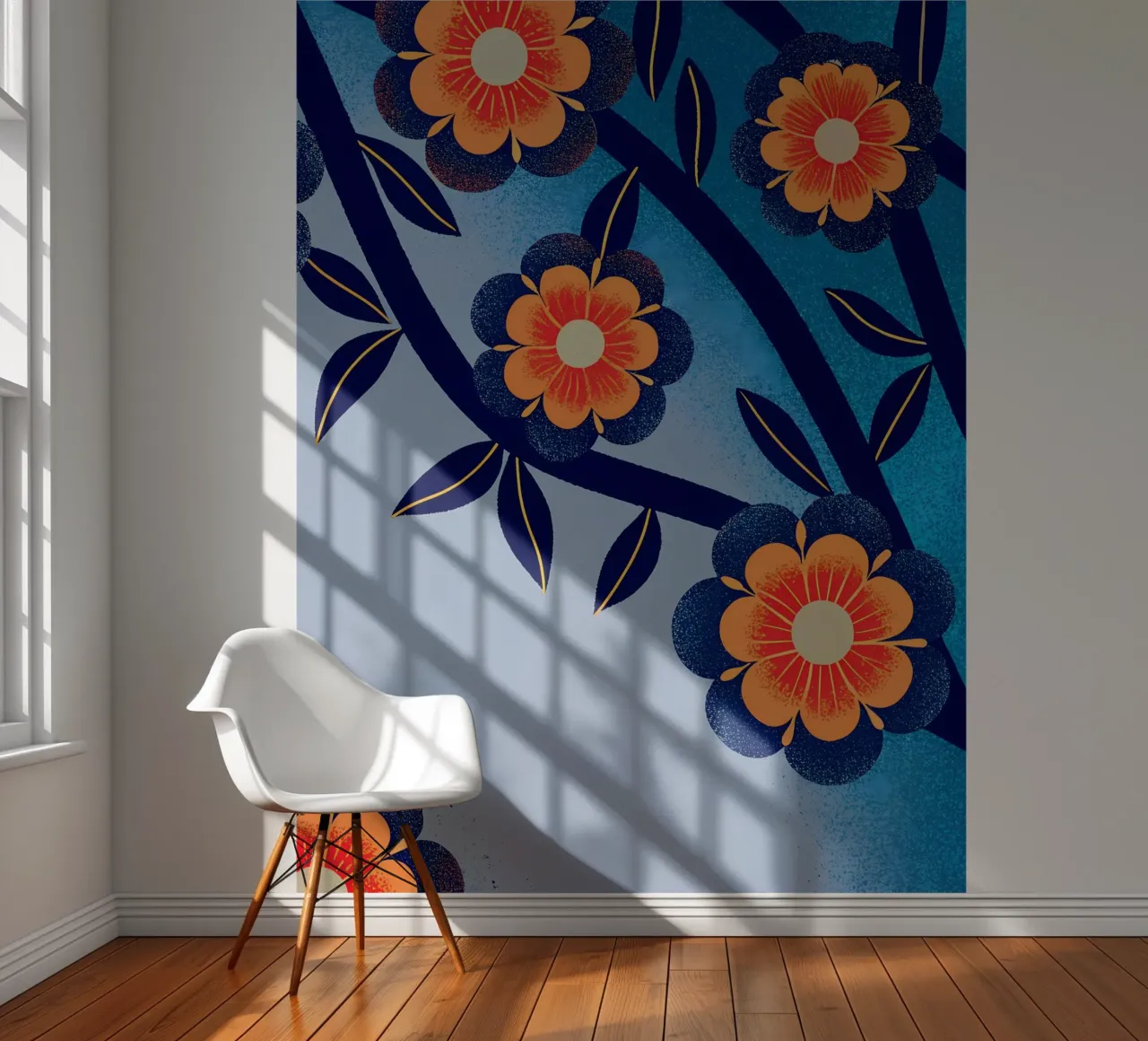 Blumen und Blätter Fototapete von SOUL SHOP