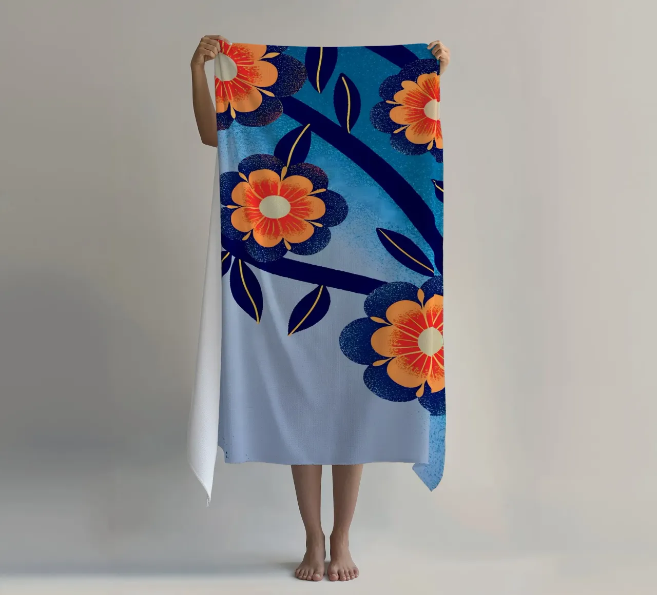 Fiori e foglie telo mare da SOUL SHOP