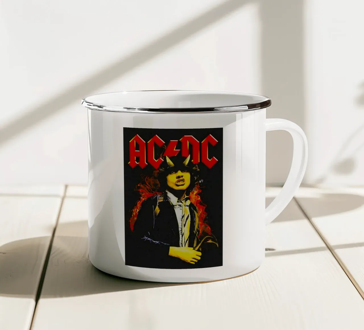 angus young iconic solos enamel mug by korve