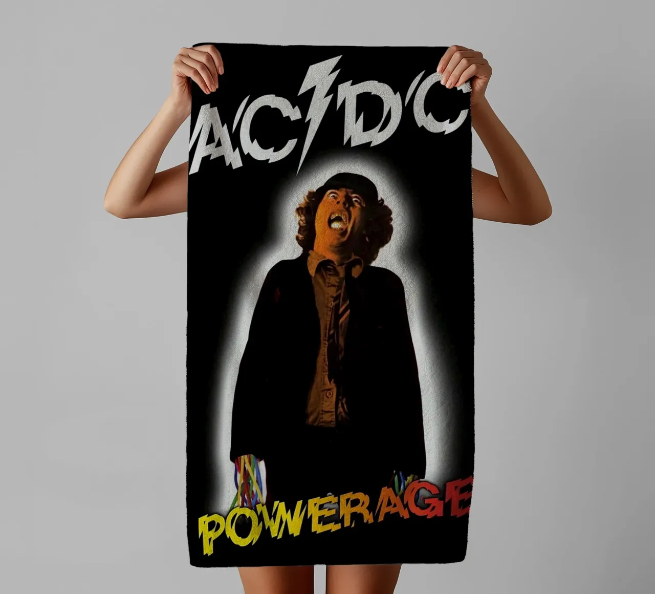 thunderstruck across the globe towel by korve