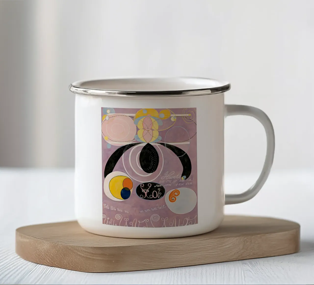 Hilma Af Klint - Die zehn Größten Nr. 6 Emaille Tasse von Ceryspool