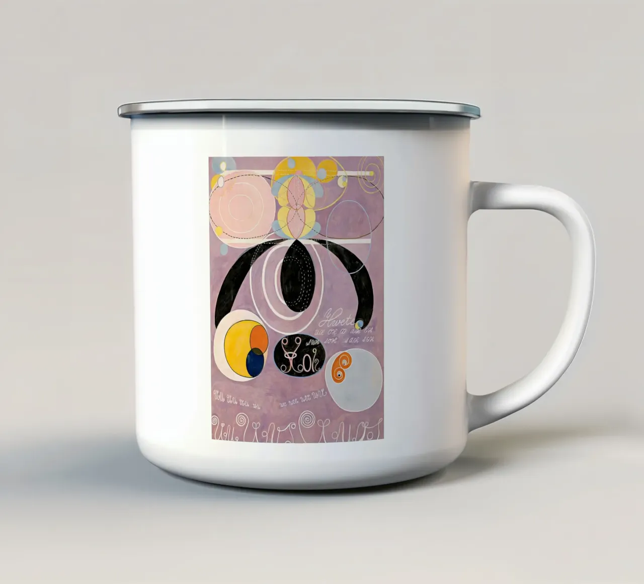 Hilma Af Klint - Die zehn Größten Nr. 6 Emaille Tasse von Ceryspool