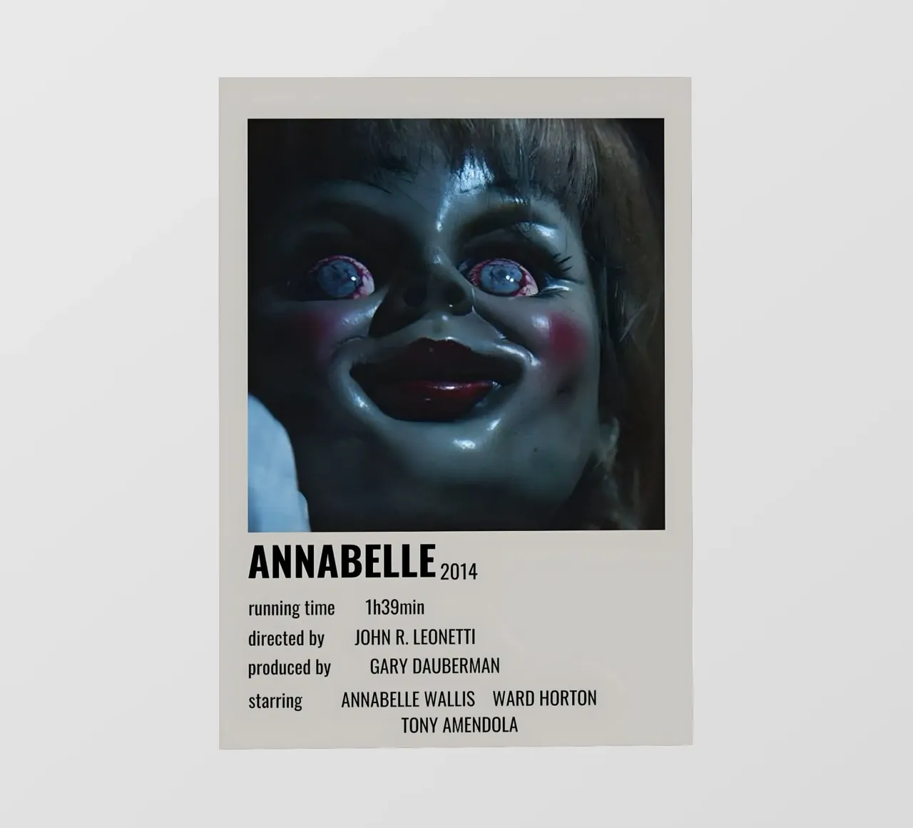 ANNABELLE 2014 pellicola backlit da MVFminimalist
