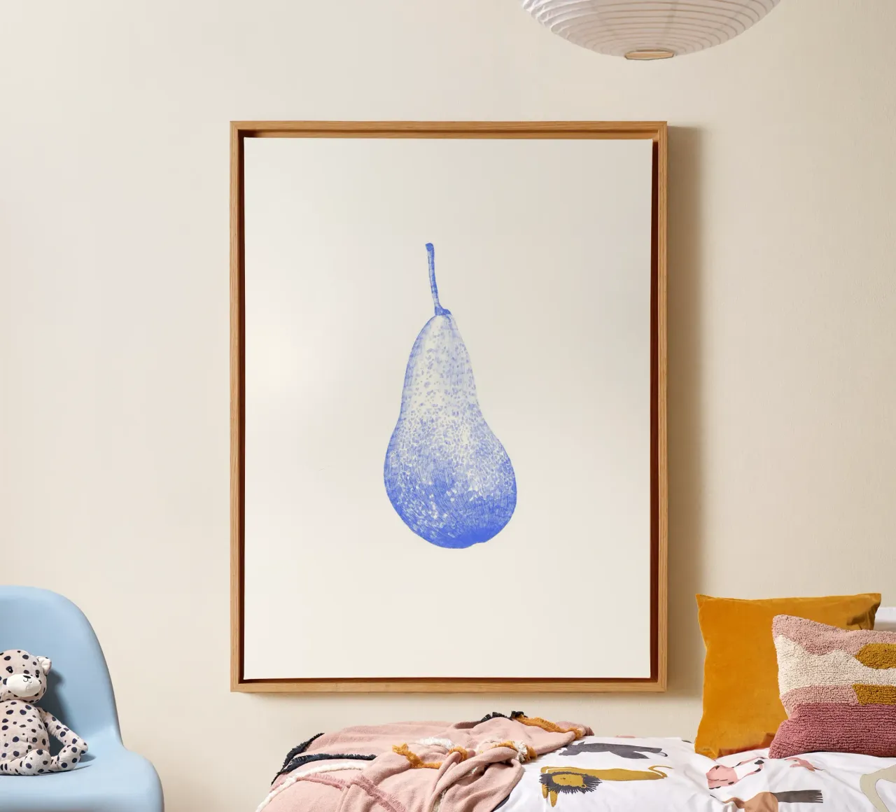 Blue Pear canvas met Baklijst van La Bola