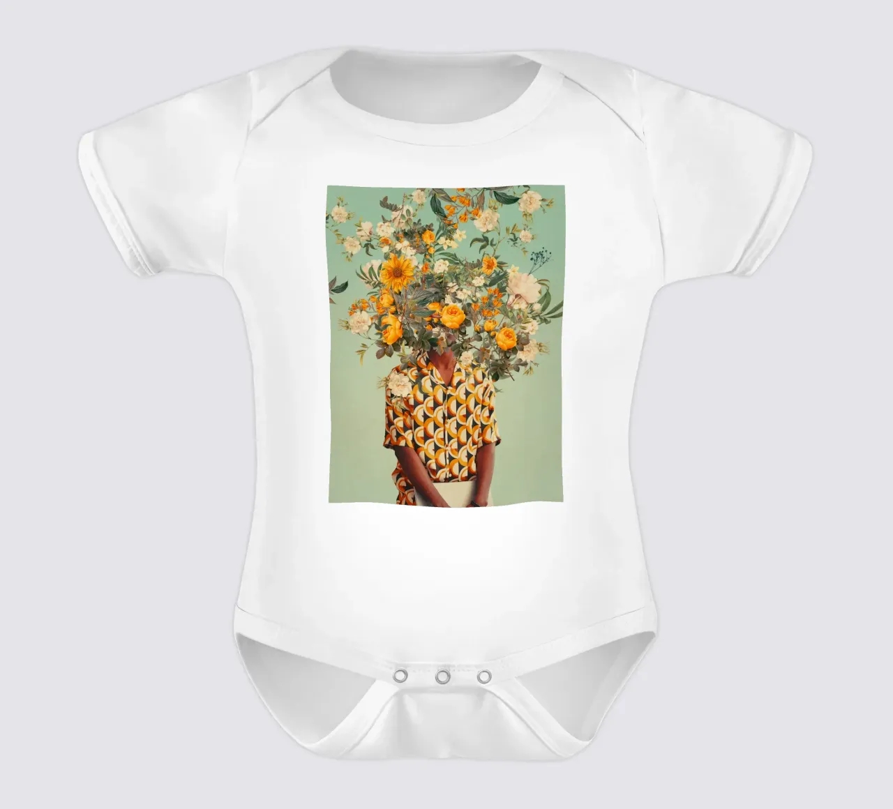 You Loved me a Thousand Summers ago too short-sleeve baby romper by Frank Moth