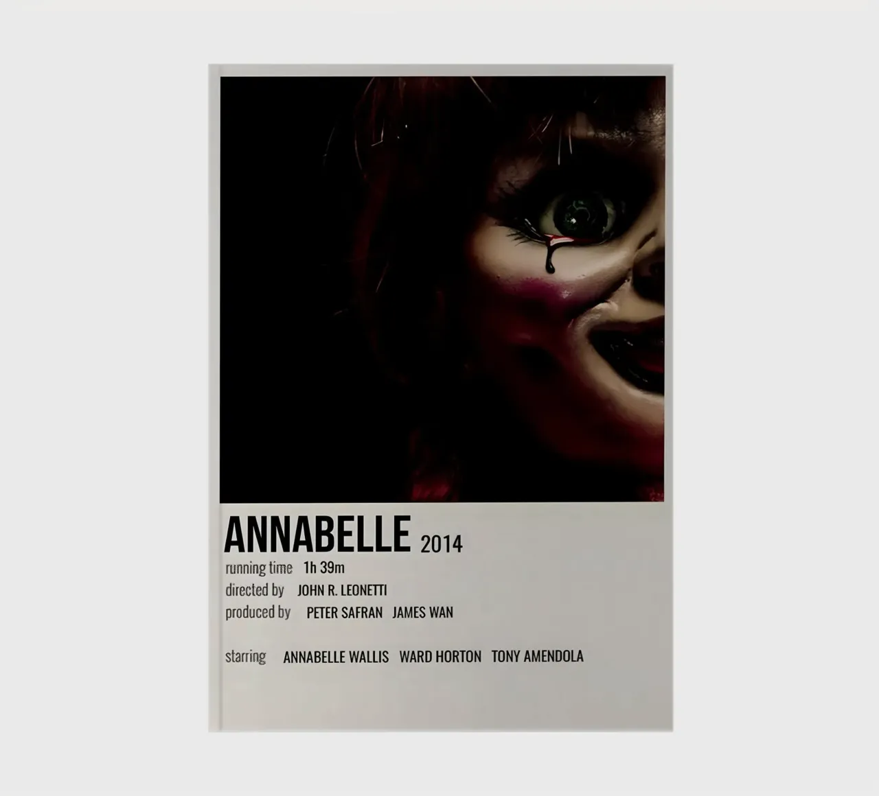 ANNABELLE 2014 notebook by MVFminimalist