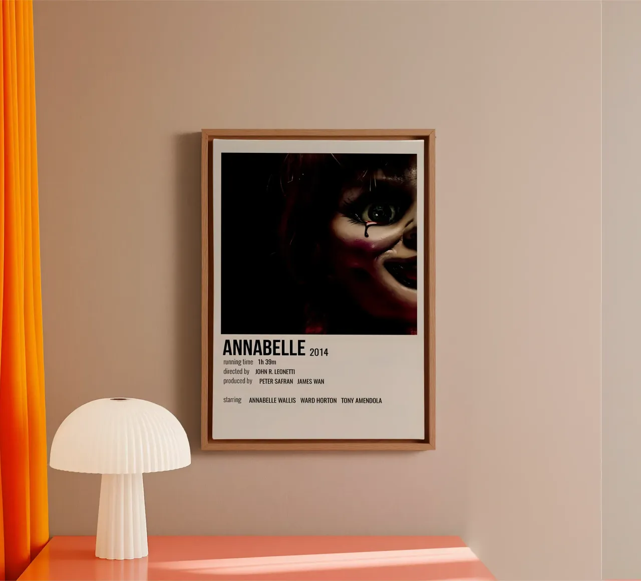 ANNABELLE 2014 canvas met Baklijst van MVFminimalist