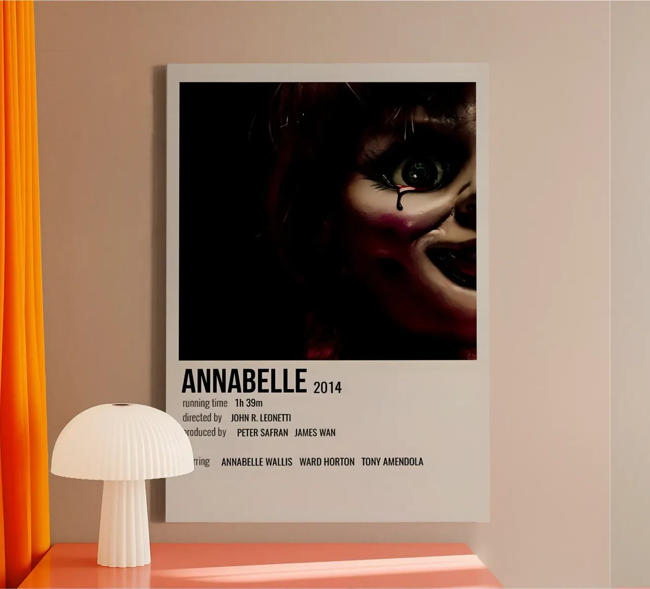 ANNABELLE 2014 canvas met Baklijst van MVFminimalist