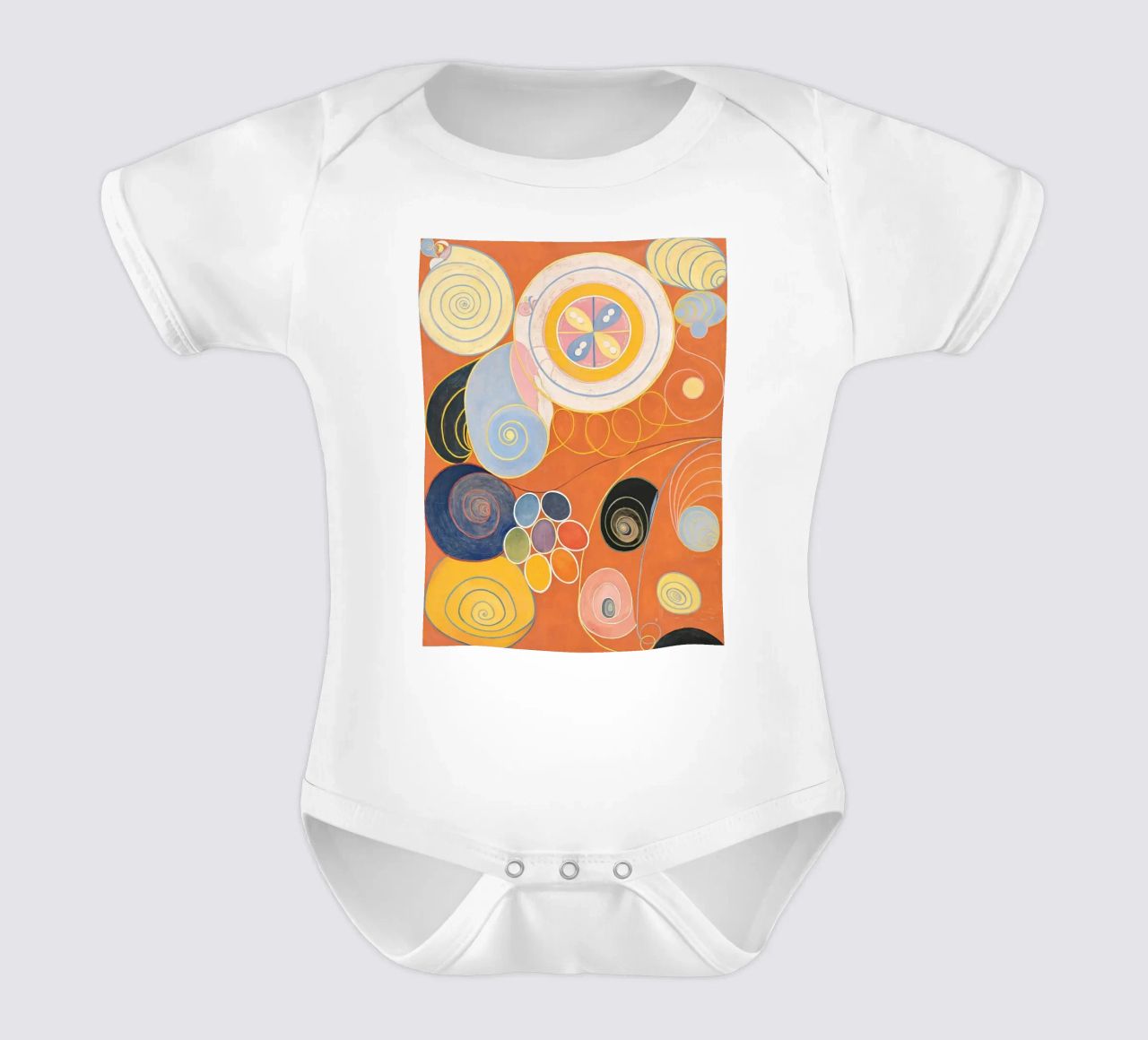 Hilma Af Klint - The Ten Largest No. 3 short-sleeve baby romper by Ceryspool