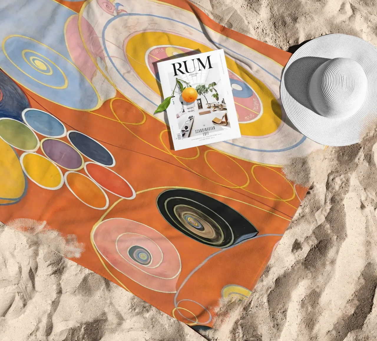 Hilma Af Klint - De tien grootste nr. 3 strandhanddoek van Ceryspool