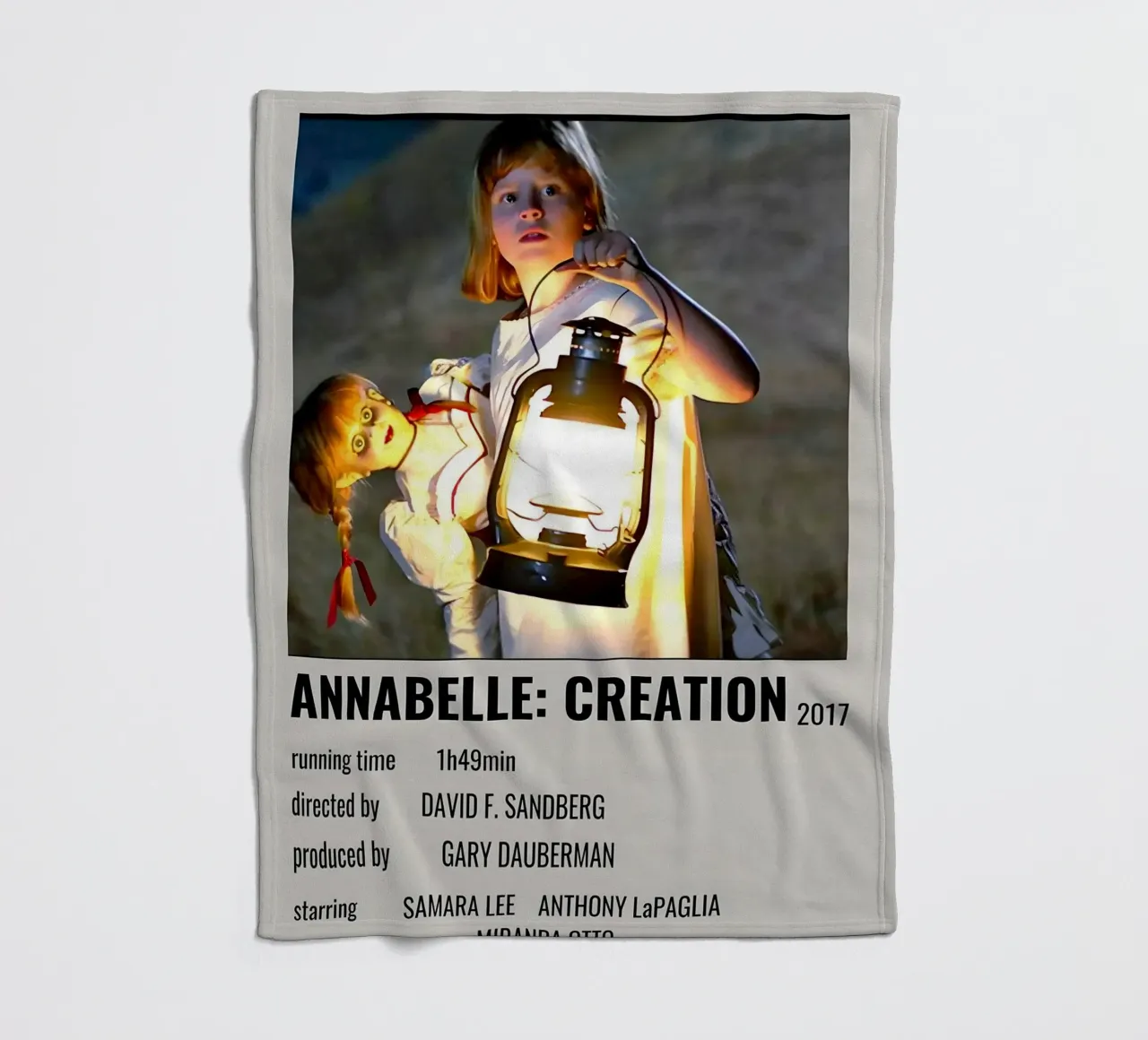 ANNABELLE CREATION 2017 fleece blanket by MVFminimalist