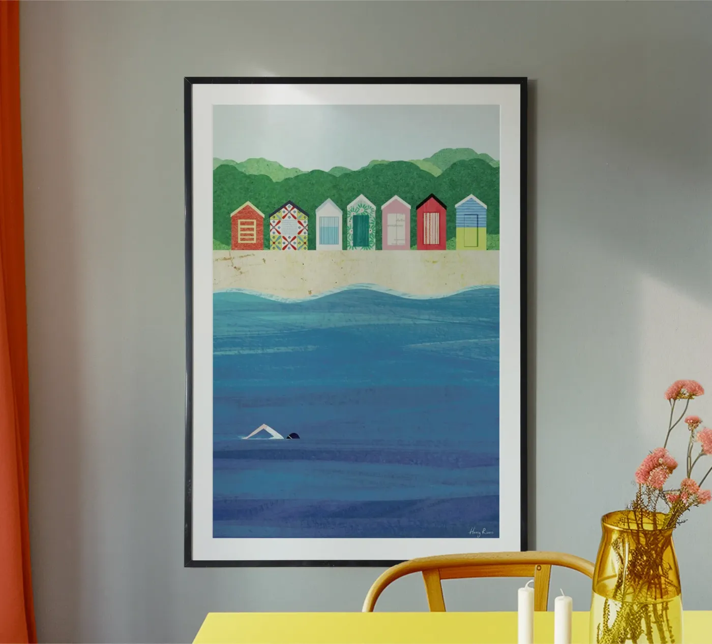 Beach Huts poster da Long Way Home