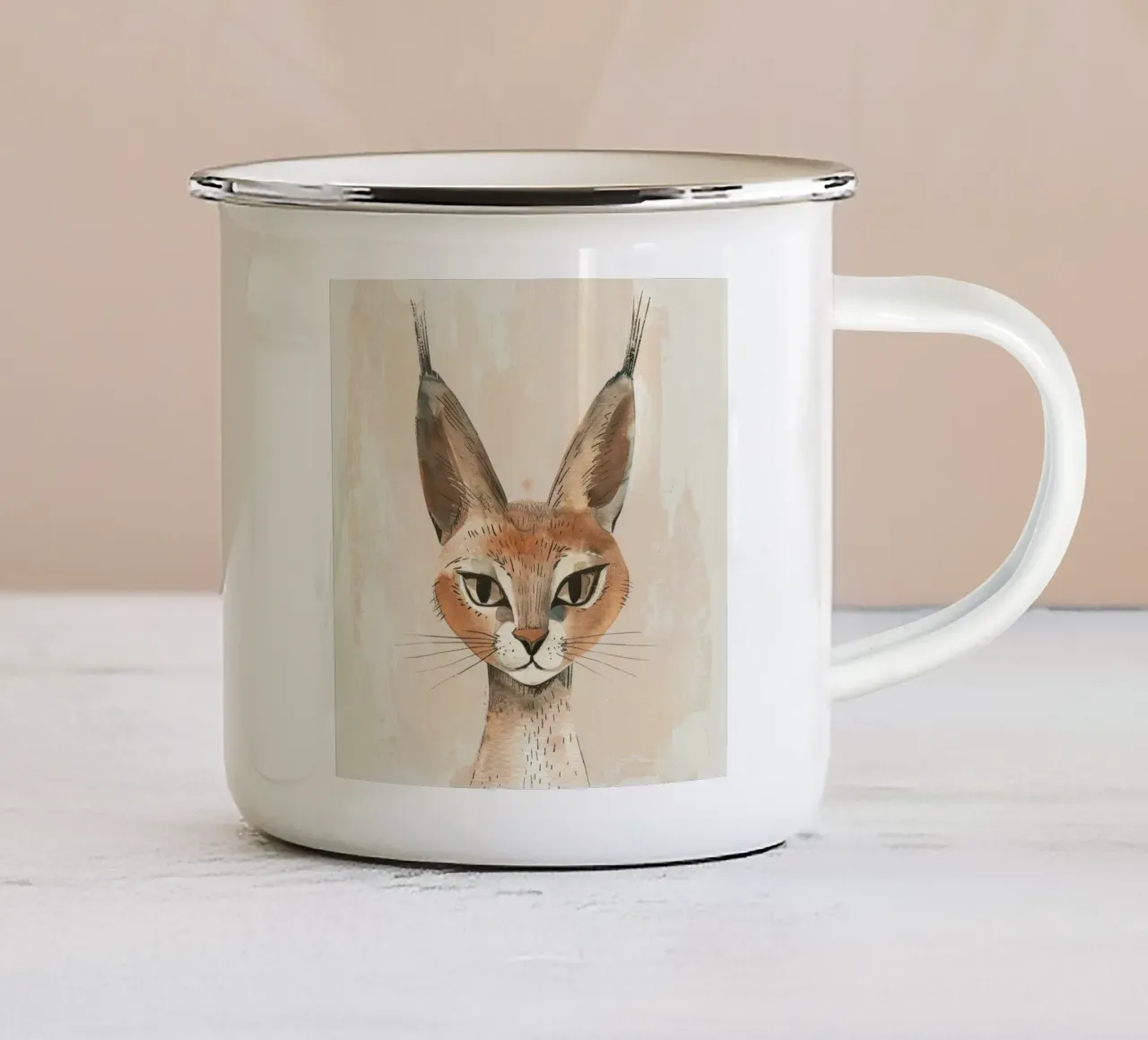 Maestà felina tazza in smalto da DesignDoodle