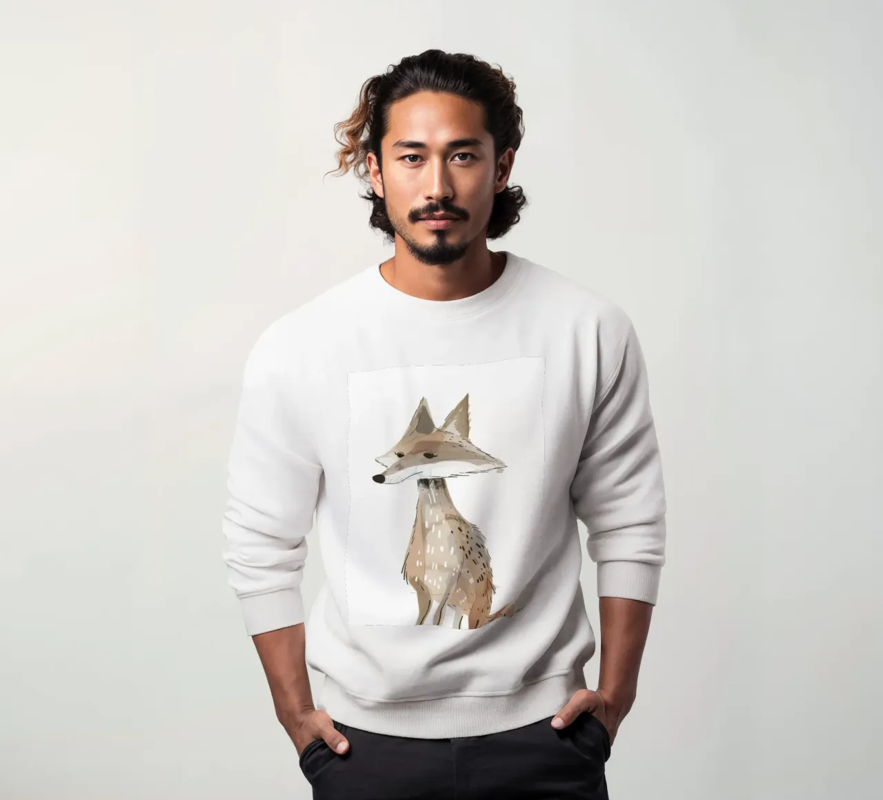 Coyote in movimento felpa da DesignDoodle