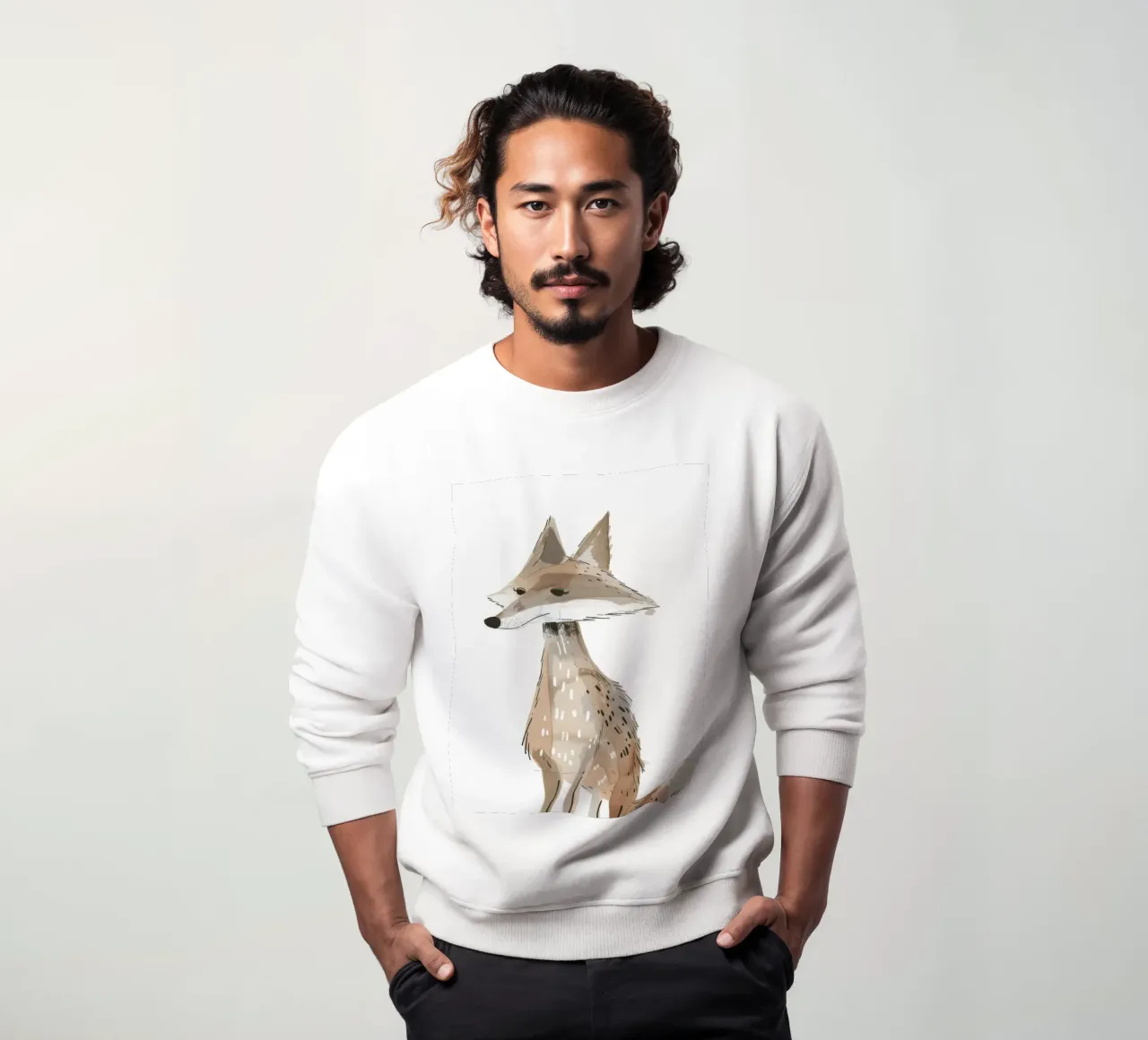 Kojote auf dem Vormarsch Sweatshirt von DesignDoodle