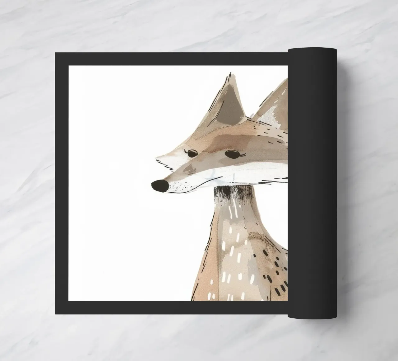 Coyote in movimento zerbino da DesignDoodle