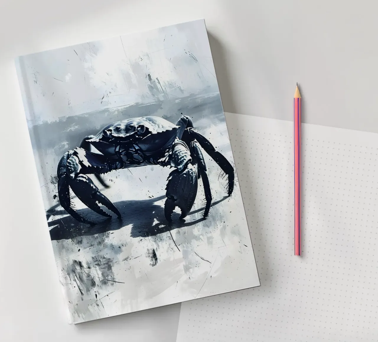Krabbe am Strand notebook by WILD ART