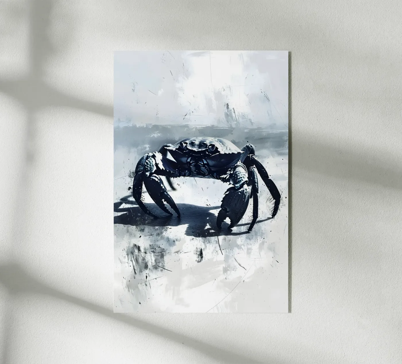 Crab on the beach acrylic glass by Nordic Blue Atelier