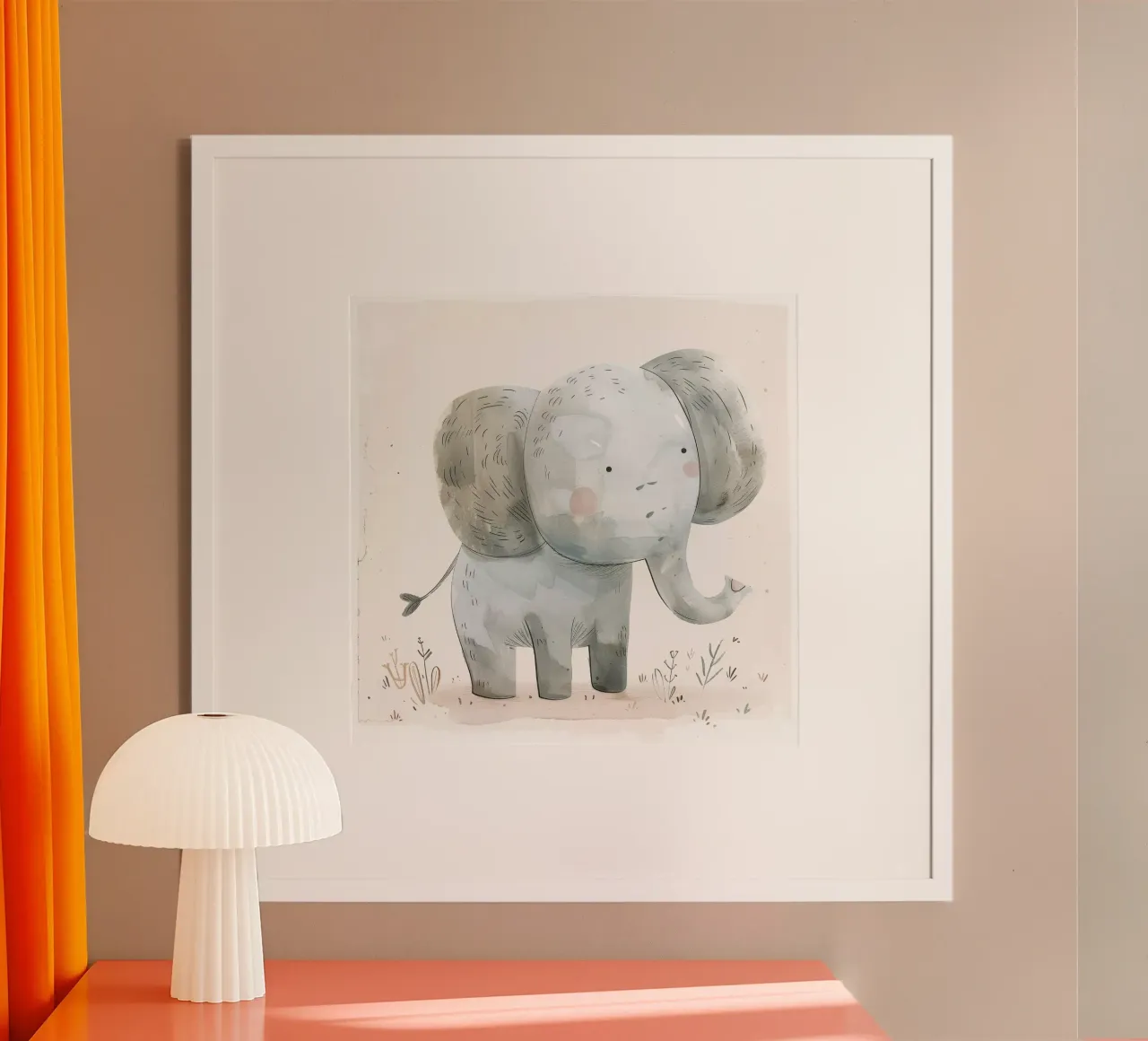 Playful Baby Elephant poster by DesignDoodle