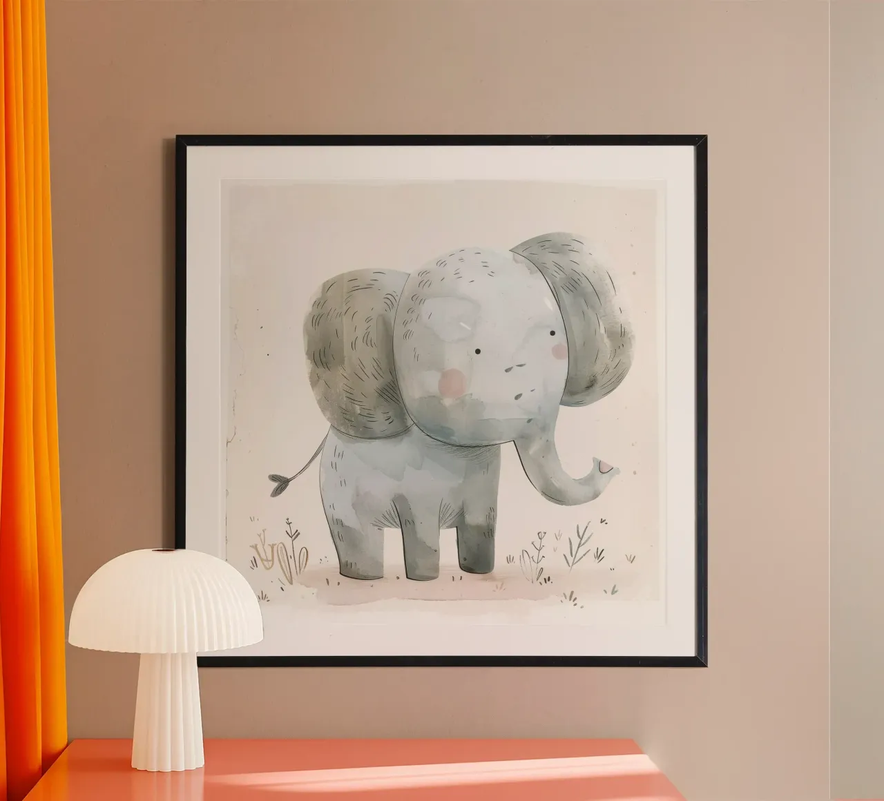 Playful Baby Elephant poster by DesignDoodle