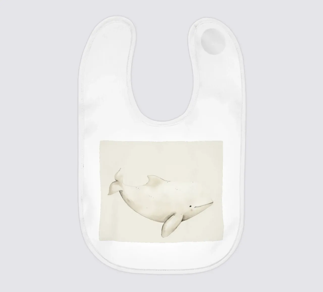 Gentle Whale Journey baby bib by DesignDoodle
