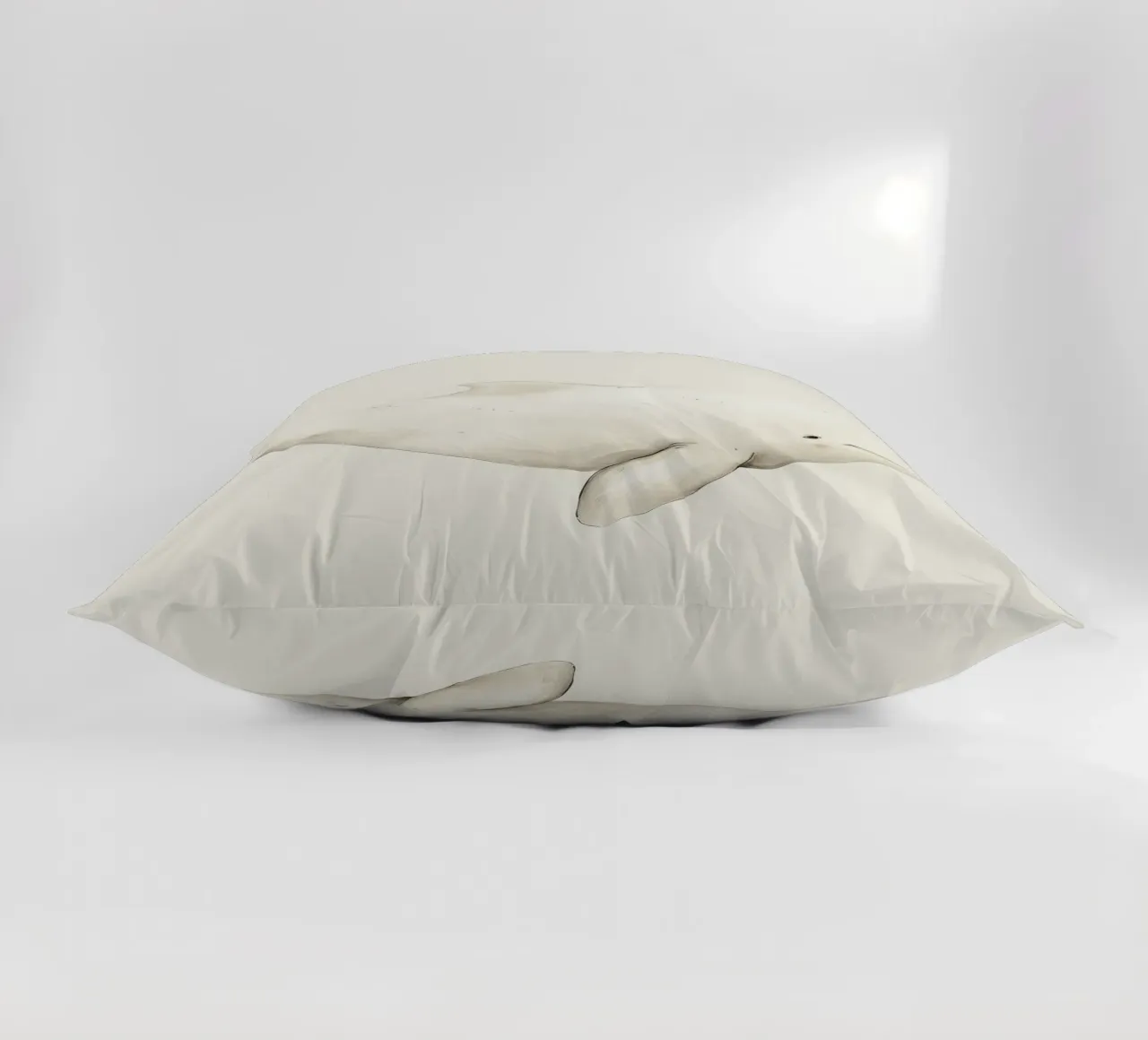 Gentle Whale Journey decorative cushion by DesignDoodle