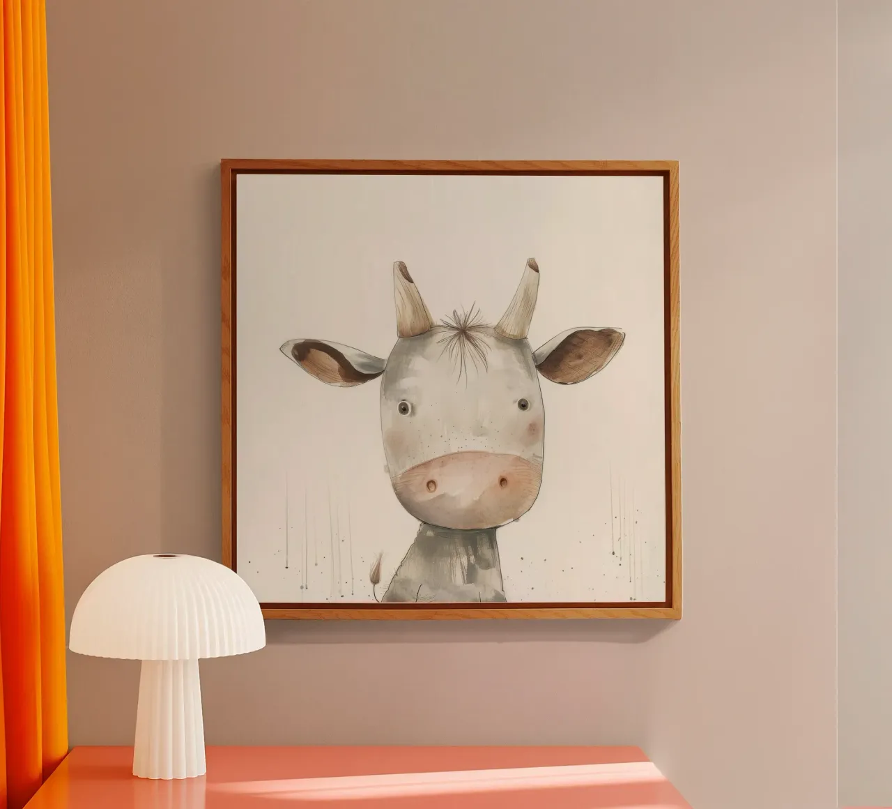 Vitello curioso plexiglass da DesignDoodle