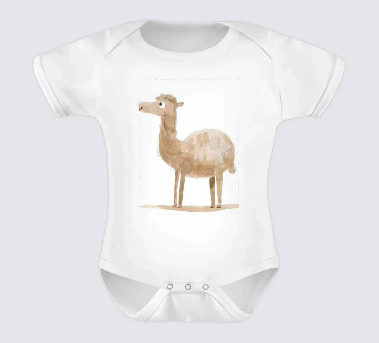 Lama vivace body neonato maniche corte da DesignDoodle