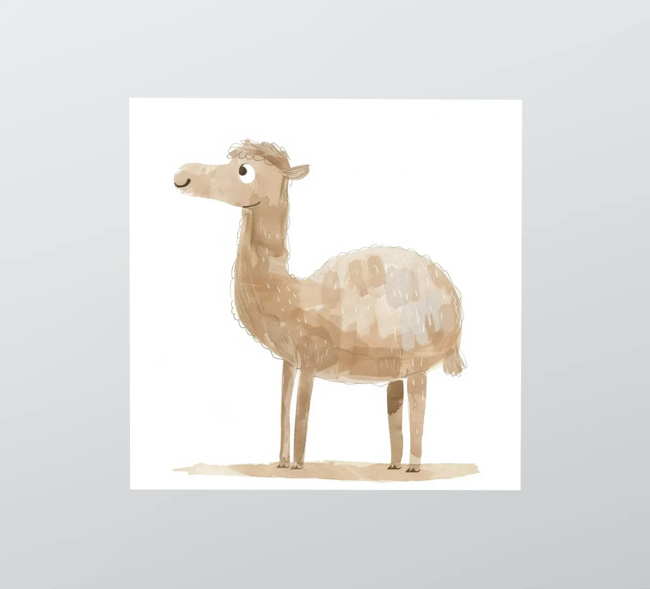 Le lama vivant autocollant de DesignDoodle