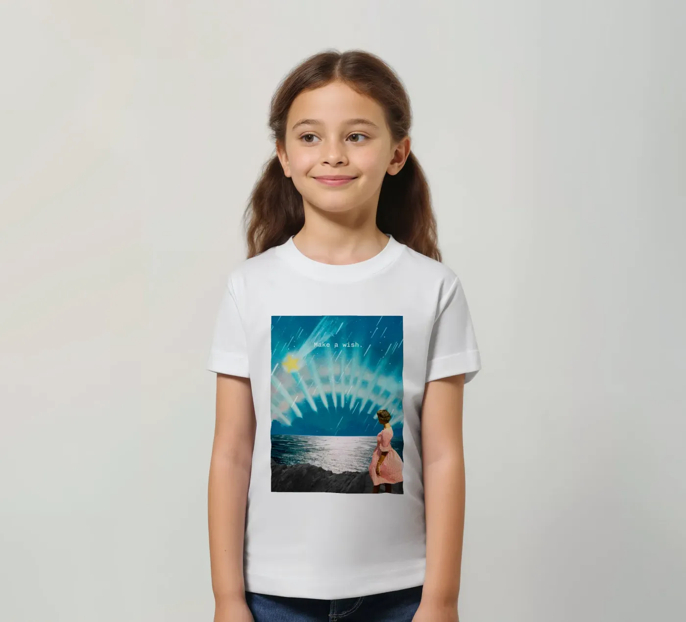 Make a wish (shooting star) t-shirt bambini da MsGonzalez
