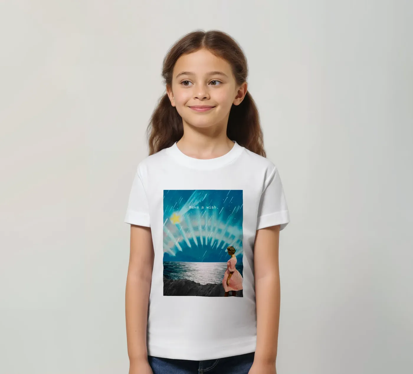 Make a wish (shooting star) t-shirt bambini da MsGonzalez