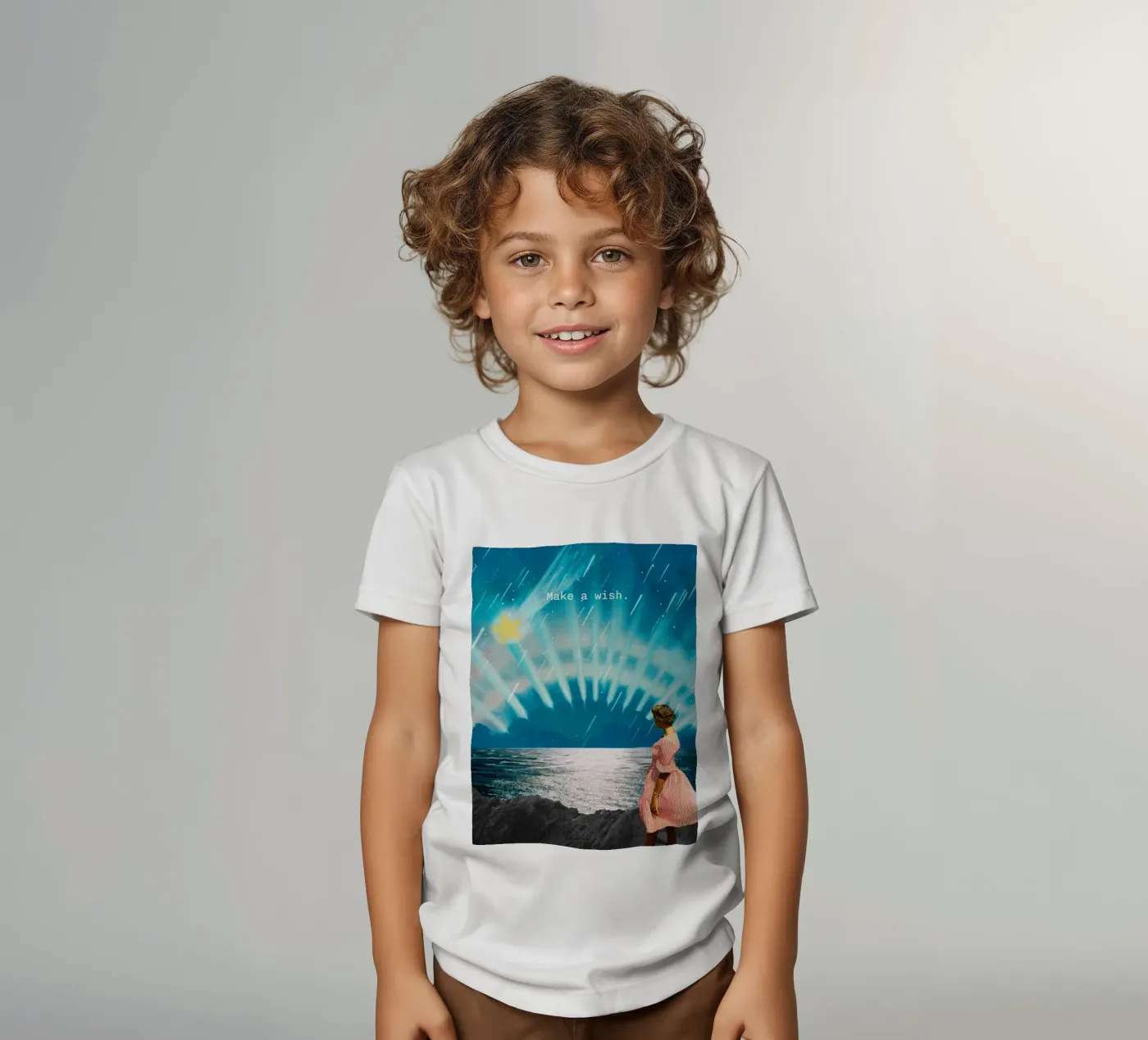 Make a wish (shooting star) t-shirt bambini da MsGonzalez