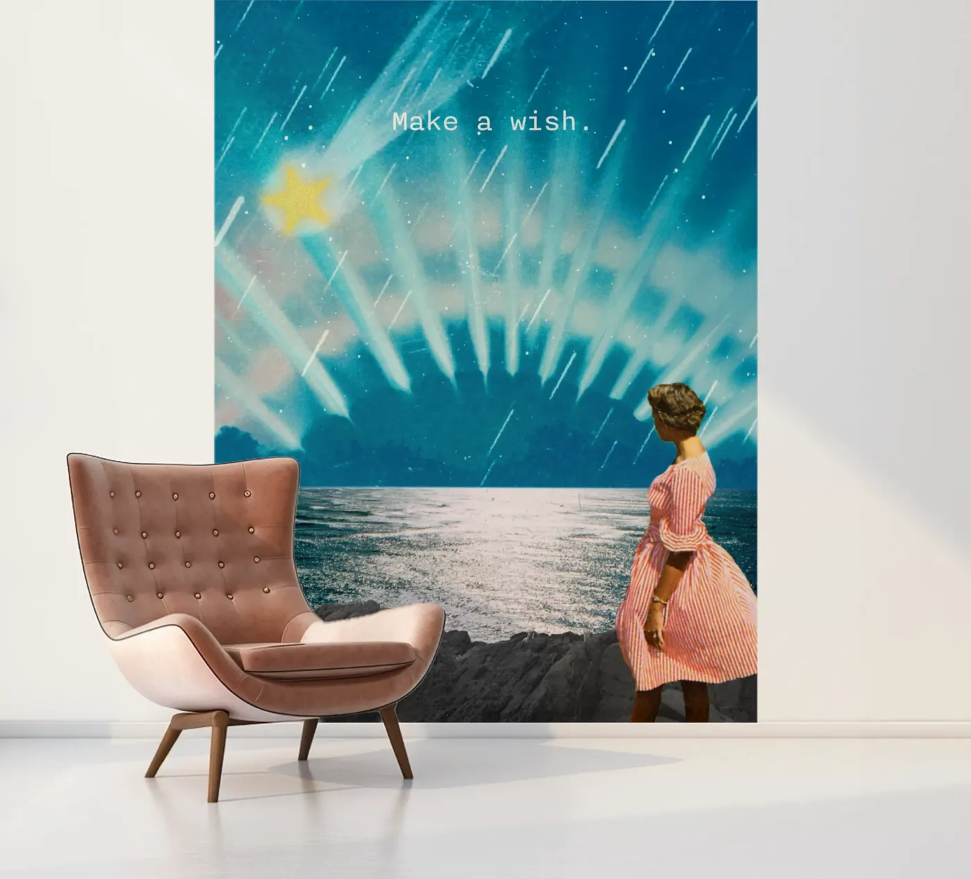 Make a wish (shooting star) fotobehang van MsGonzalez