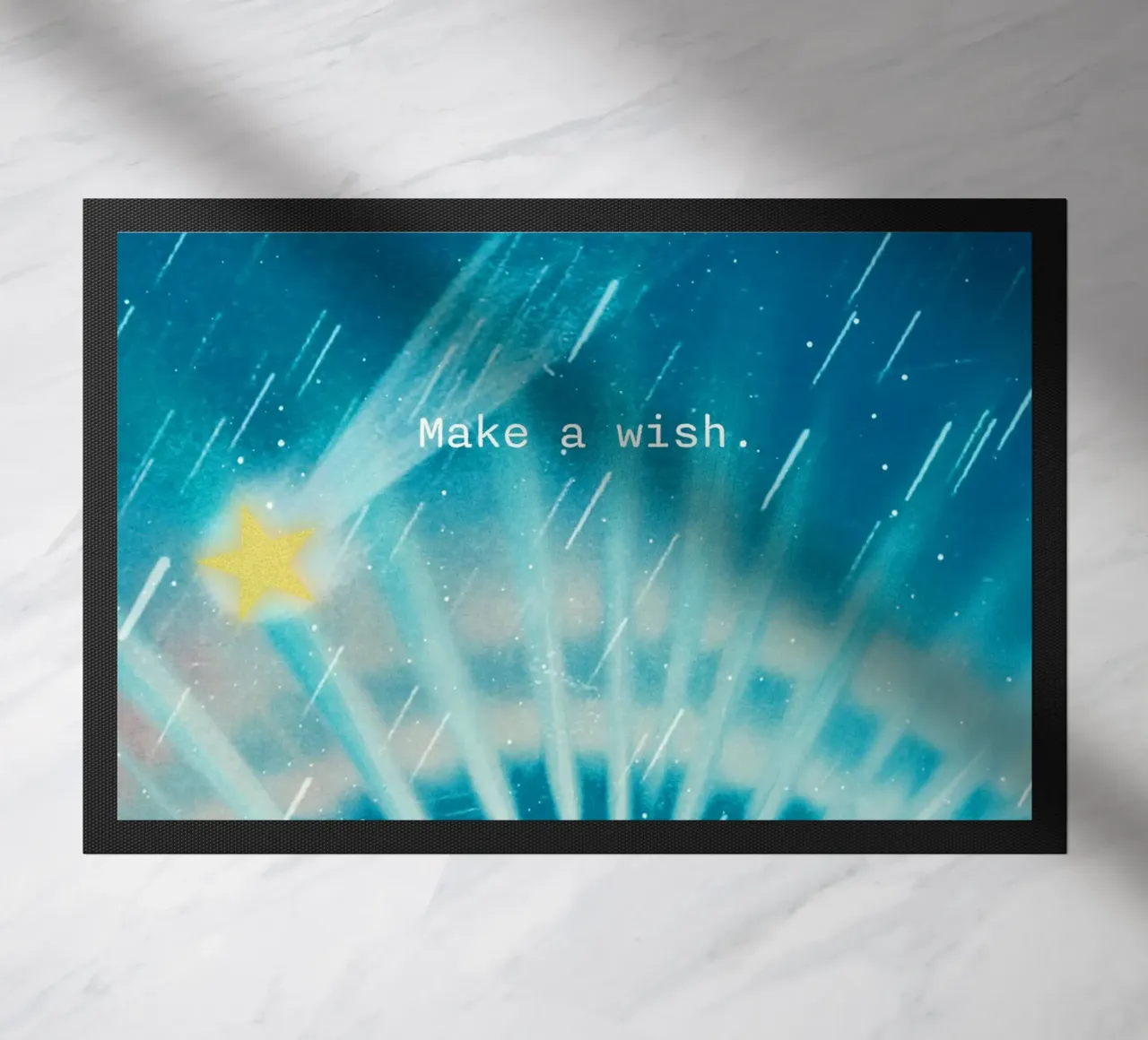 Make a wish (shooting star) doormat by MsGonzalez