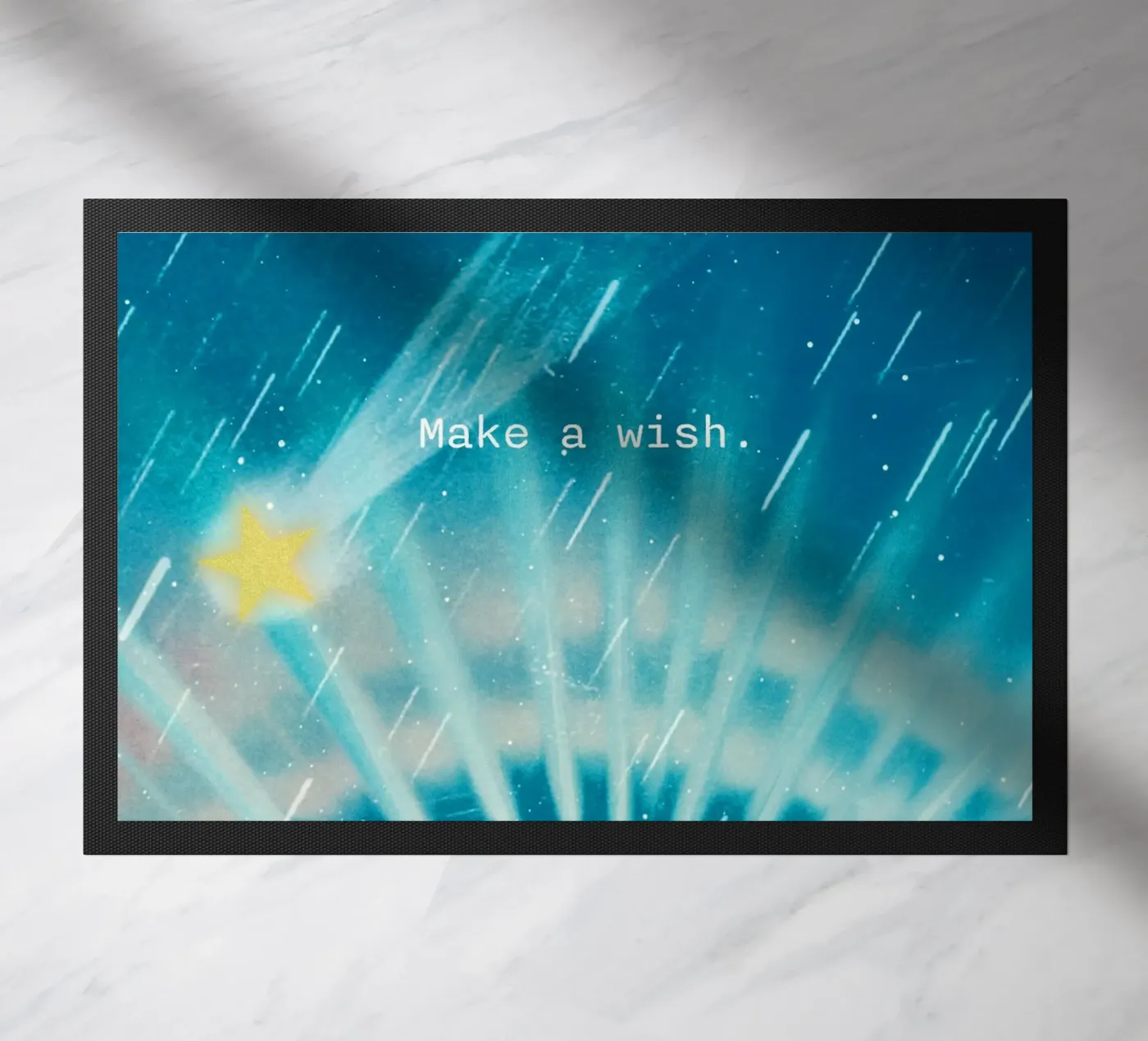 Make a wish (shooting star) Fußmatte von MsGonzalez