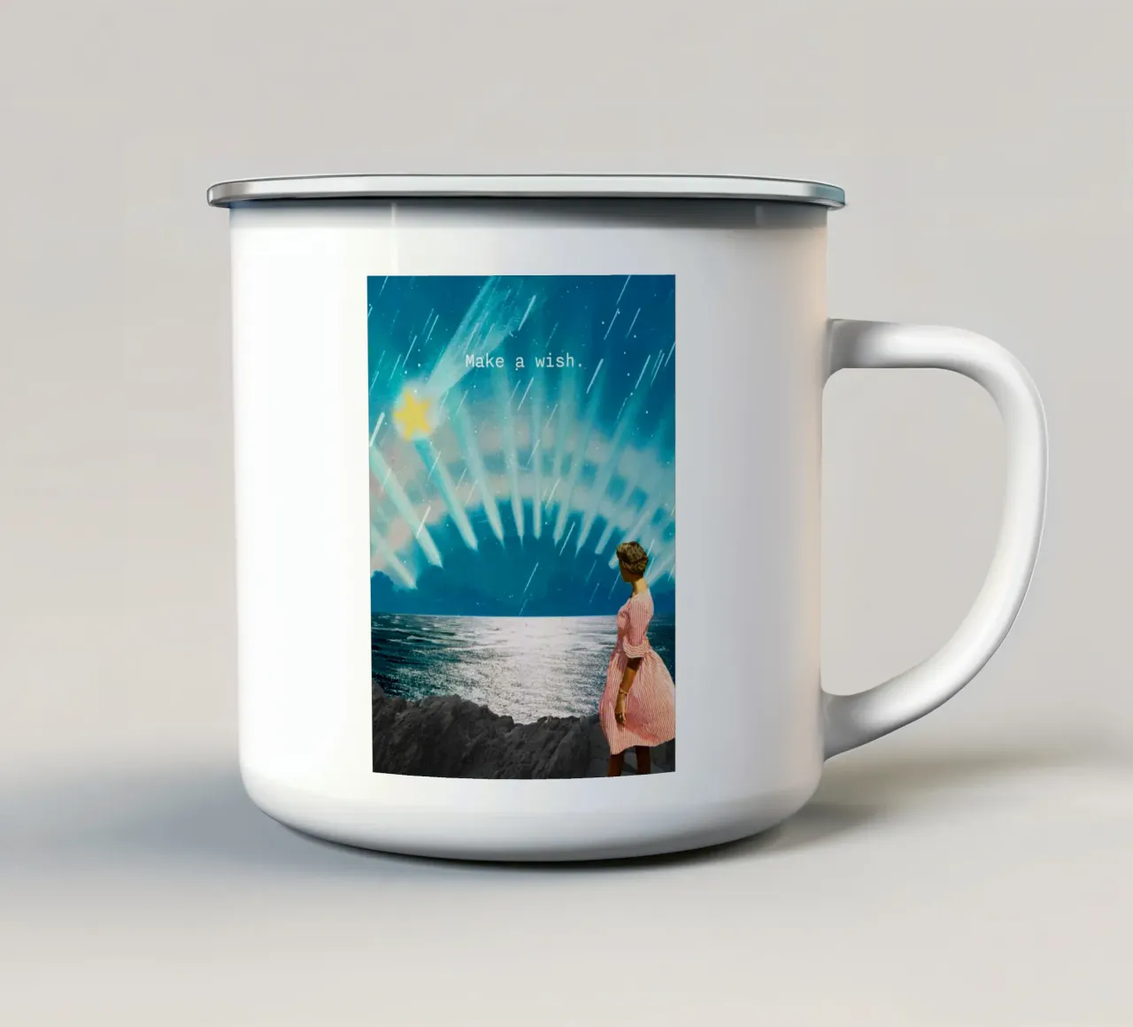 Make a wish (shooting star) tazza in smalto da MsGonzalez
