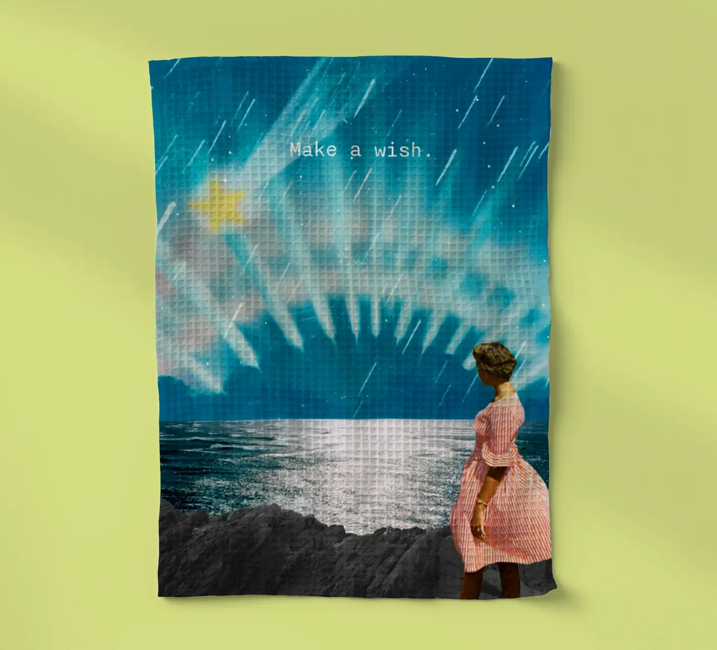 Make a wish (shooting star) Geschirrtuch von MsGonzalez