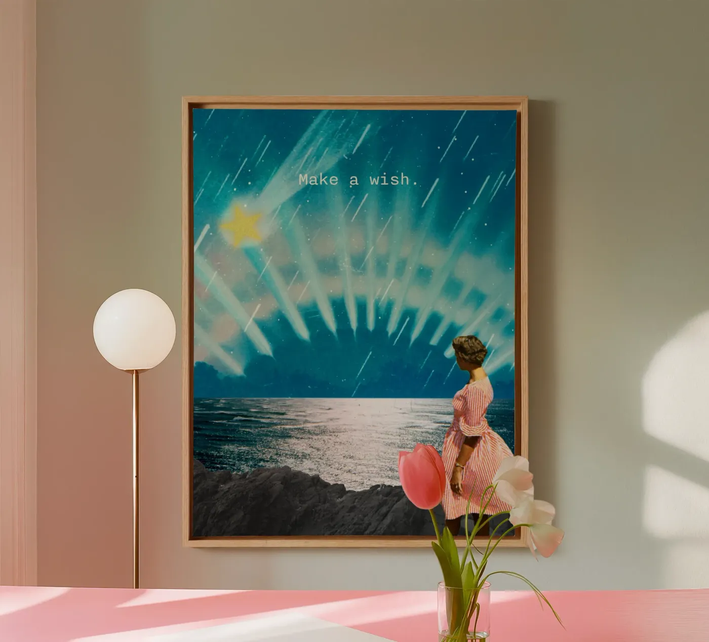 Make a wish (shooting star) canvas van MsGonzalez