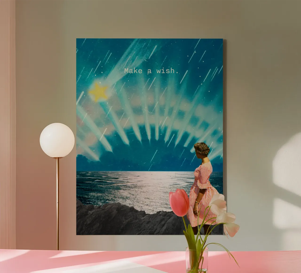 Make a wish (shooting star) Leinwand von MsGonzalez