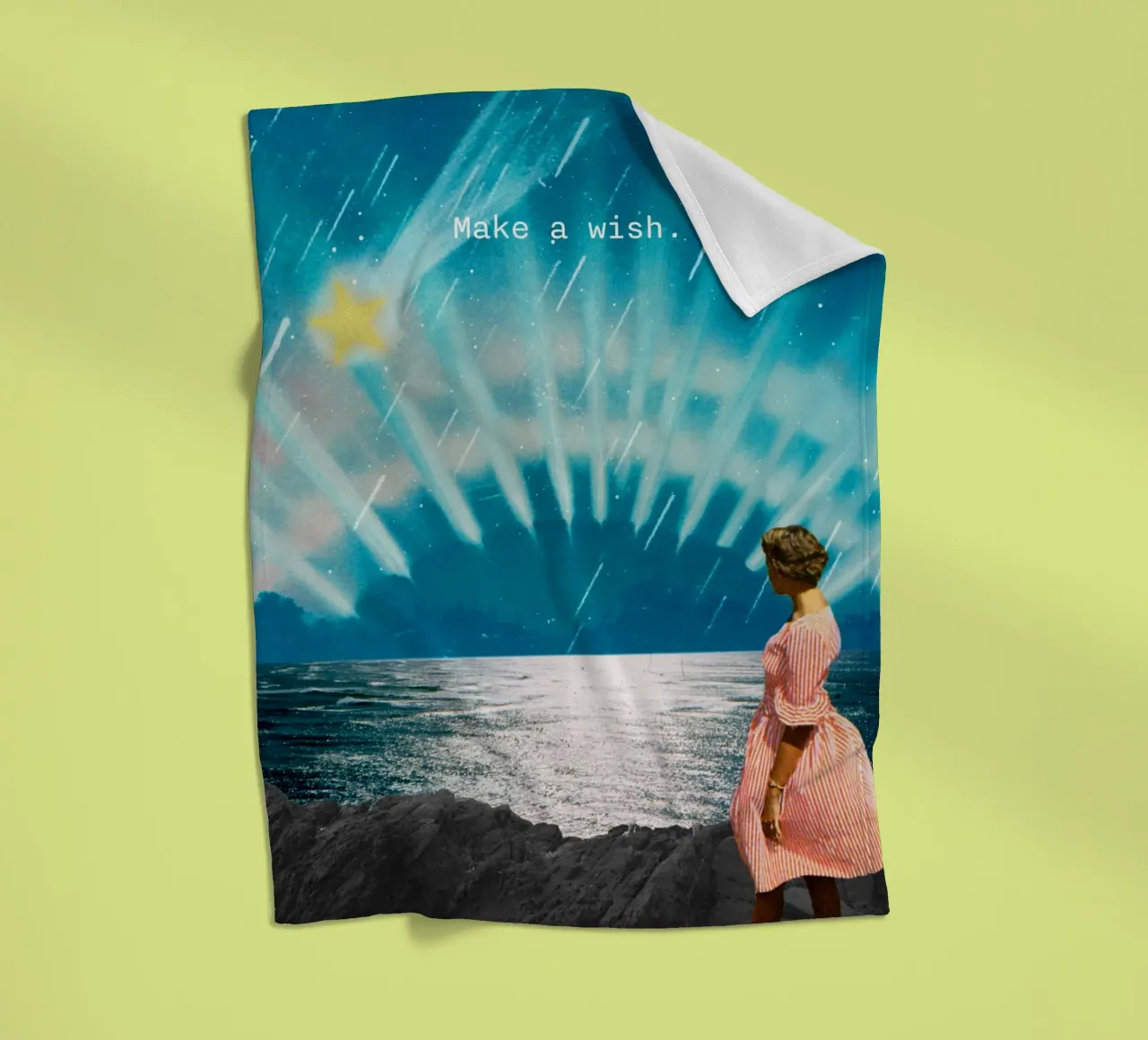 Make a wish (shooting star) Fleecedecke von MsGonzalez