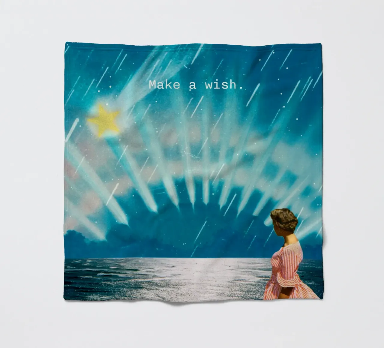 Make a wish (shooting star) Fleecedecke von MsGonzalez