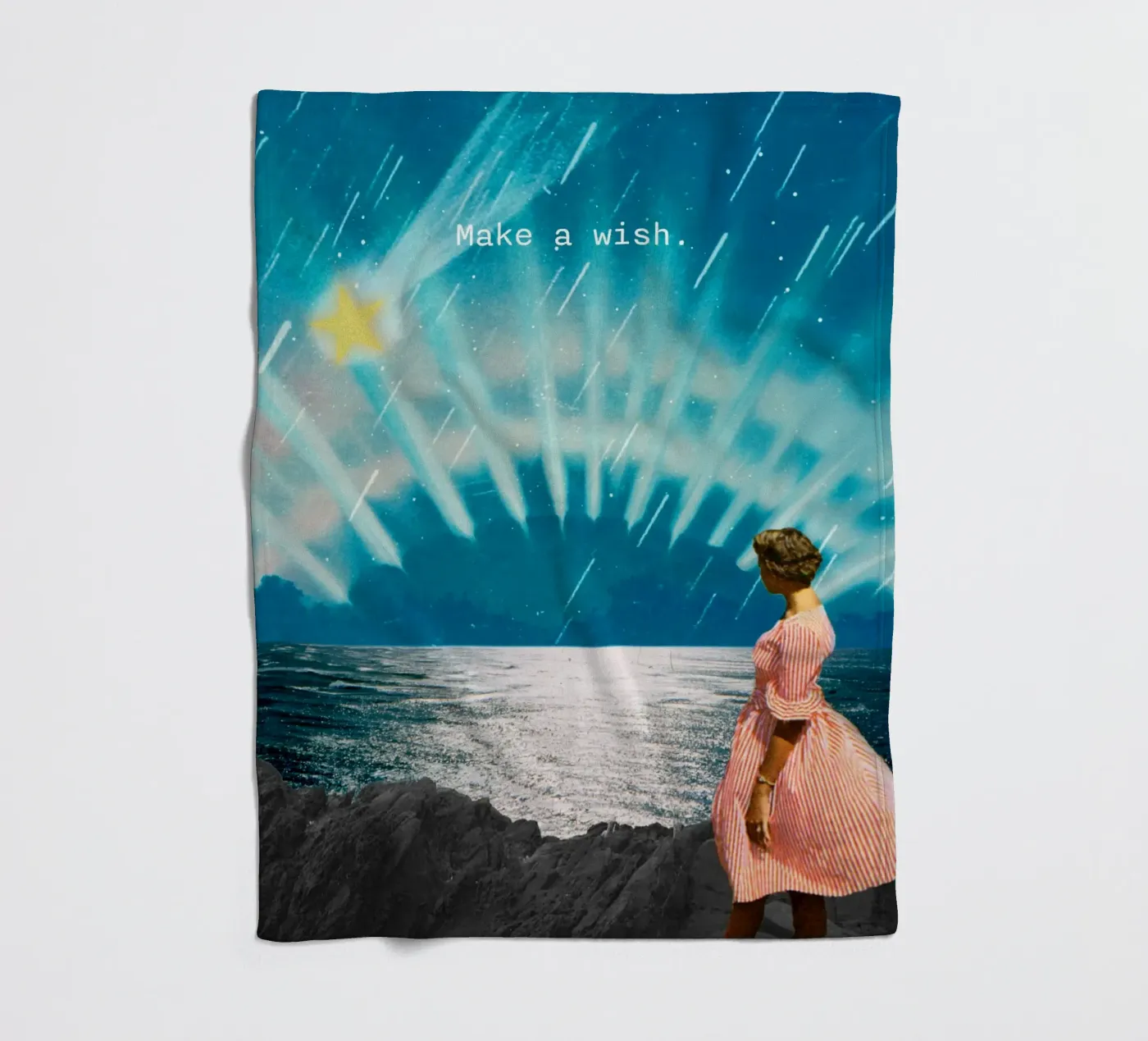 Make a wish (shooting star) Fleecedecke von MsGonzalez