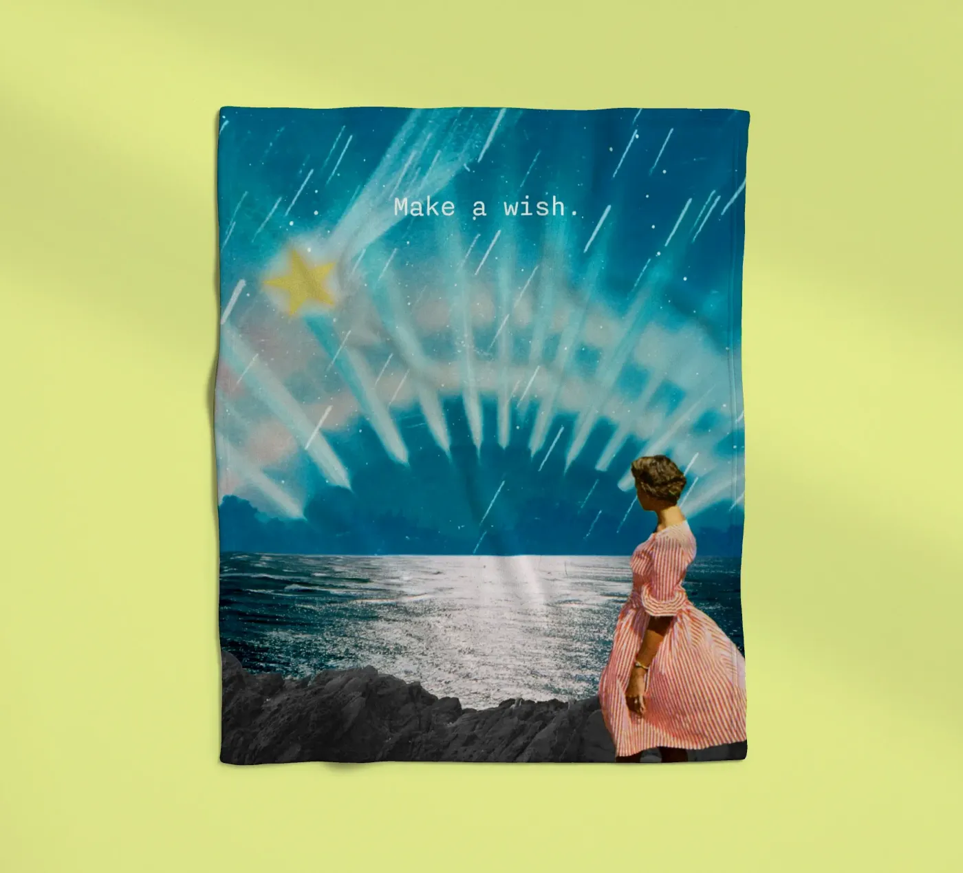 Make a wish (shooting star) Fleecedecke von MsGonzalez