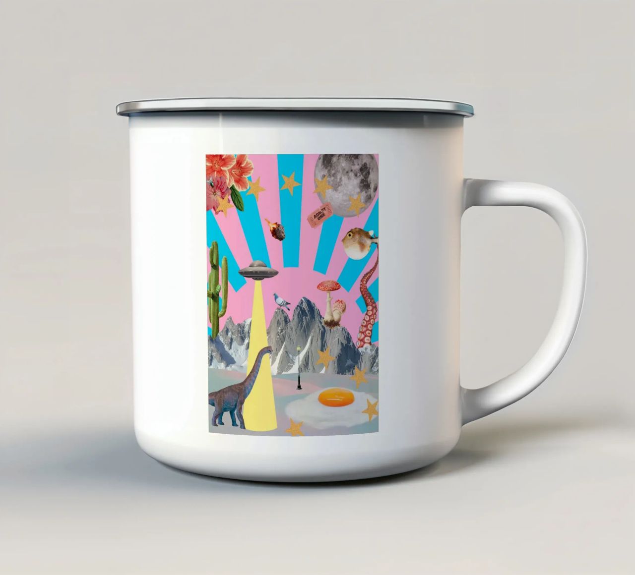Everything everywhere (Chaos) taza de esmalte de MsGonzalez
