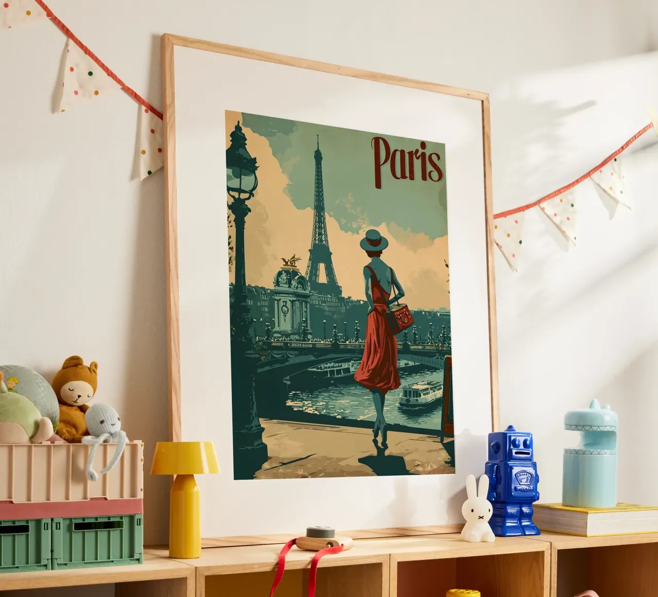 Paris Eiffelturm Vintage Kunst carta hahnemühle da Vintage Travel Art