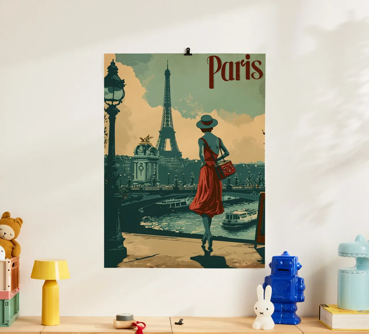 Paris Eiffelturm Vintage Kunst carta hahnemühle da Vintage Travel Art