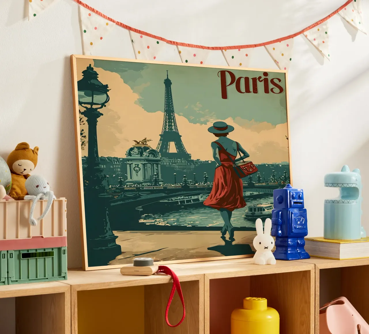 Paris Eiffelturm Vintage Kunst carta hahnemühle da Vintage Travel Art